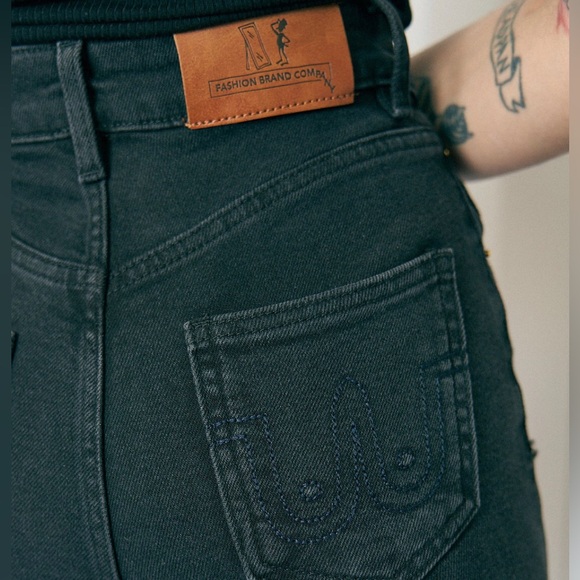 NWT Fashion Brand Company TALL Nap Jeans For Big Butts Black Denim size XL - Picture 7 of 8